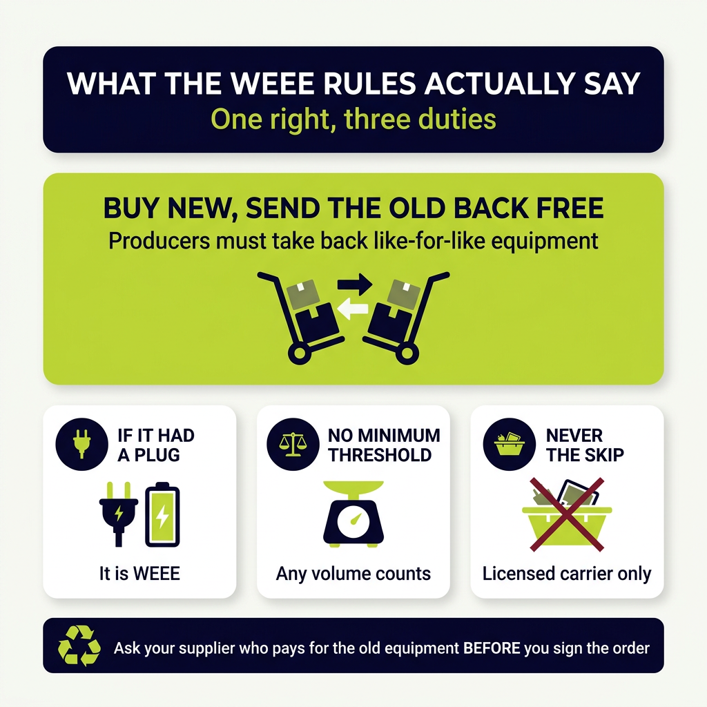 What the WEEE Regulations Actually Say: Producer Takeback Rights and Duties