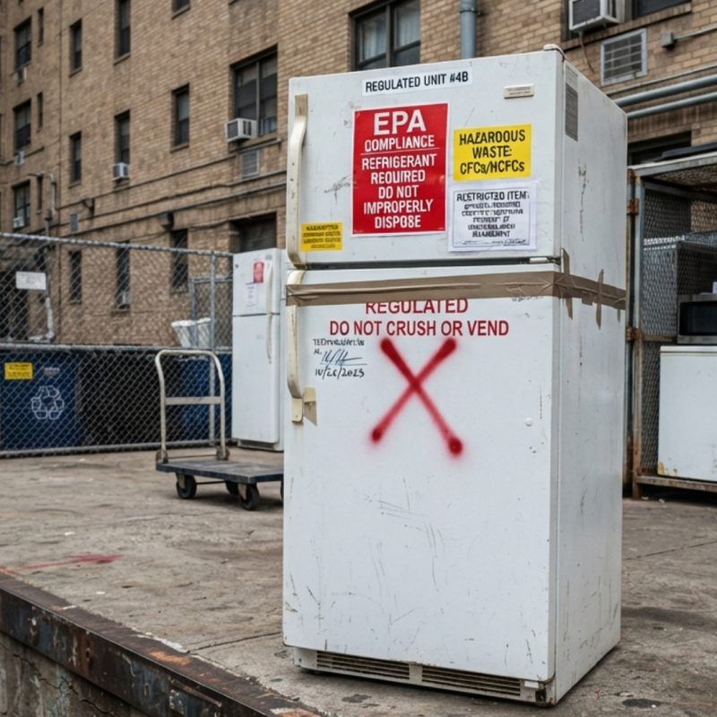 Commercial Fridge and Freezer Disposal – The Most Regulated Appliance in the Building