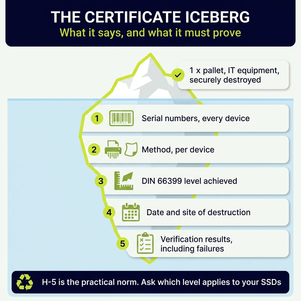Certificate of Destruction Iceberg - IT Asset Destruction Requirements