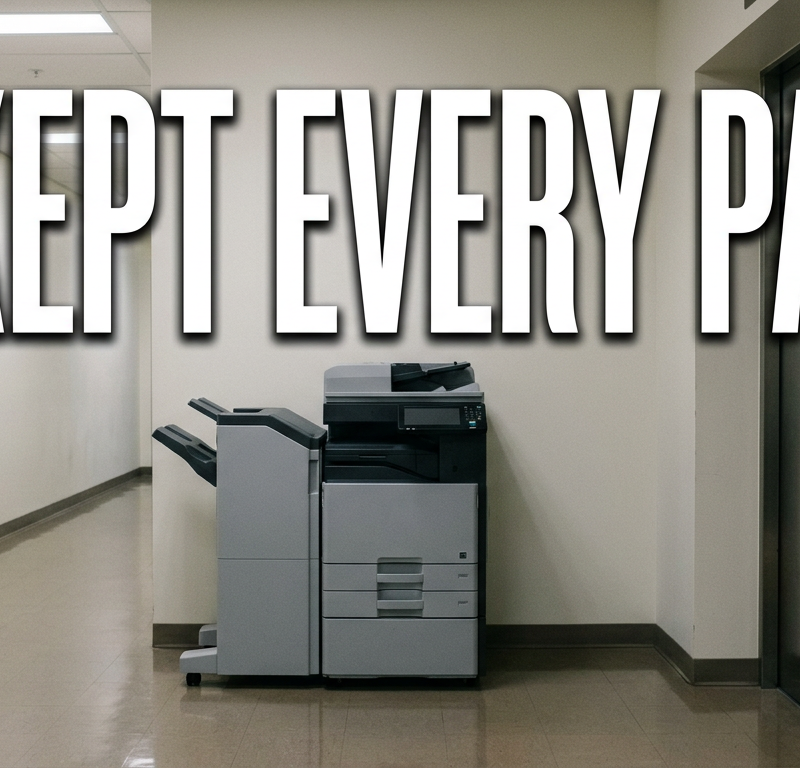 Printer Hard Drive Data Destruction