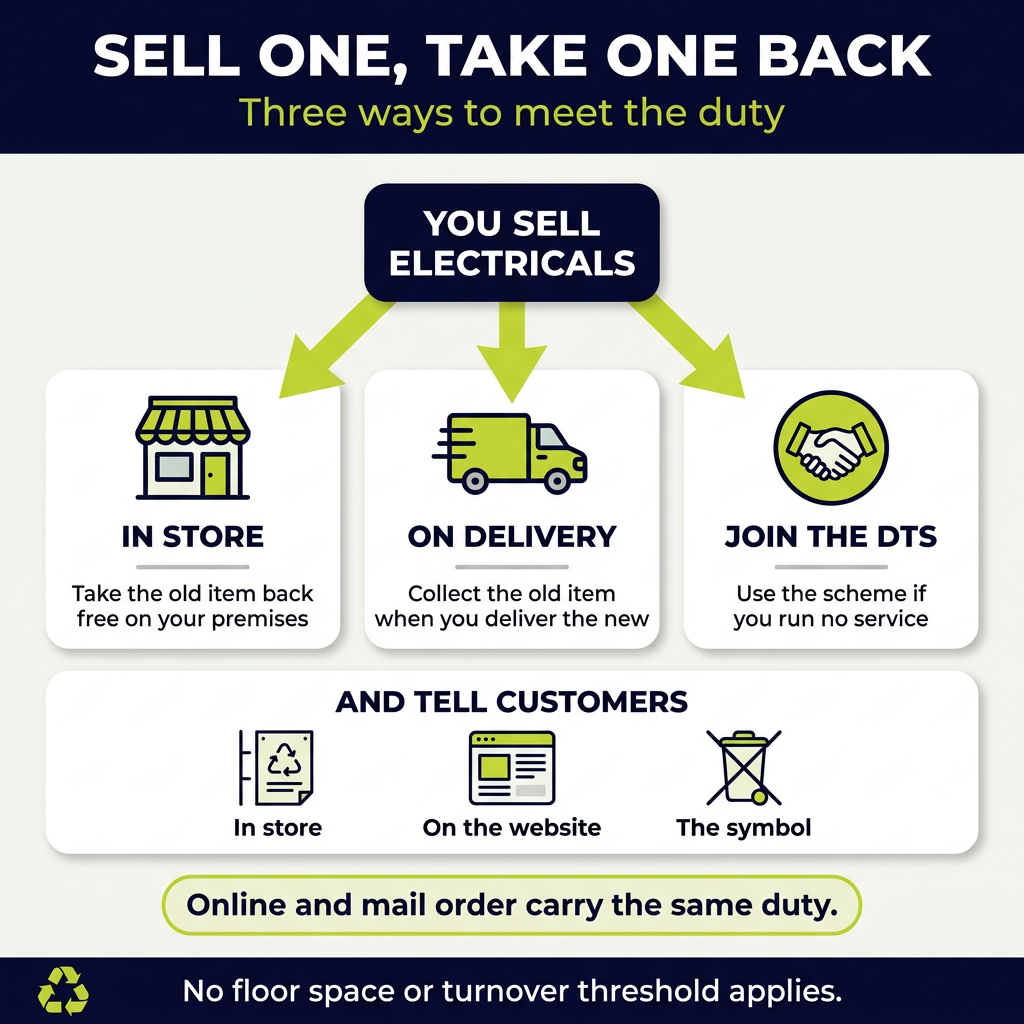 Sell One Take One Back: Three Ways Electrical Retailers Can Meet Takeback Duty